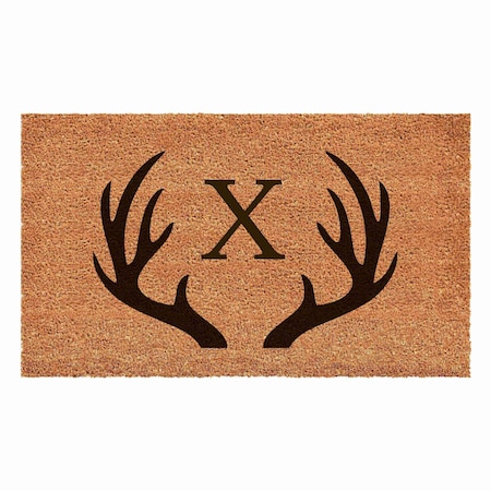 Calloway Mills Monogram Door Mat, Black, Natural, 30 in W x 48 in L 108803048X